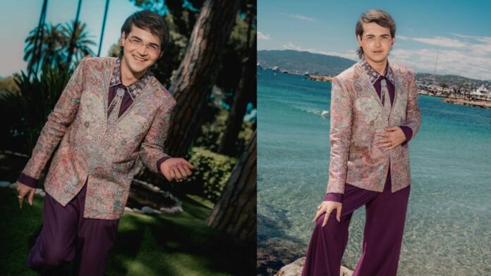 At the core of Sufi’s outfit lies a Bio-resham fabric, a sustainability-forward textile born from a deeply hands-on process of in-house experimentation. The collar with paisley motifs in glistening metallic badlaed by thoughtfully repurposing resham remnants generated during everyday craft processes, transforming what would otherwise be discarded into something intentional and beautiful. For the Cannes Film Festival, Sufi envisioned an ensemble that explored contemporary couture through the lens of conscious craftsmanship and material innovation. Styled by Muskan Shah, the look emerged from a shared intention to balance fluid tailoring with sculptural detailing, while reflecting the brand's evolving approach to purposeful luxury and sustainability. The statement jacket worn by Sufi Motiwala was crafted entirely from this evolved Bio Fabric, creating a layered interplay of texture and form. Inspired by the botanical interpretations of Fumi Imamura, the motifs introduced an organic fluidity and artistic softness, further elevated through thoughtfully appliquéd hand embroidery against the richly textured backdrop. Designed for this cinematic setting, the ensemble explored a dialogue between effortless movement and sculptural structure. Crafted in fluid gabardine, the sharply tailored shirt and wide legged trousers created an elongated silhouette with ease and understated drama. The collar with paisley motifs in glistening metallic badla with scalloped edges adds a touch of vintage spirit. The ensemble ultimately became a celebration of craftsmanship, sustainability, and modern tailoring, bringing together texture, movement, and conscious design through a distinctly contemporary lens. Mentioned below is the brand's social media handle: Instagram: aisharaoofficial