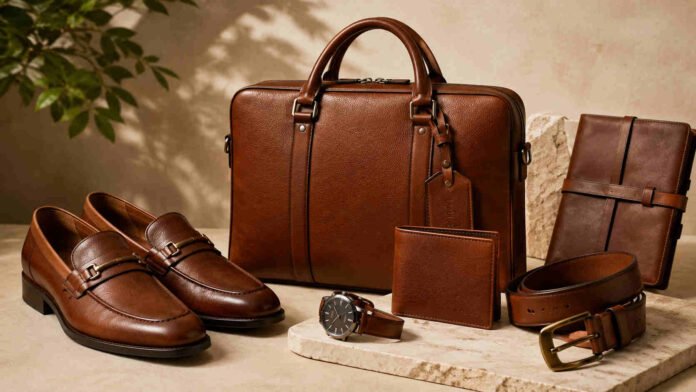 Brown leather accessories 2026