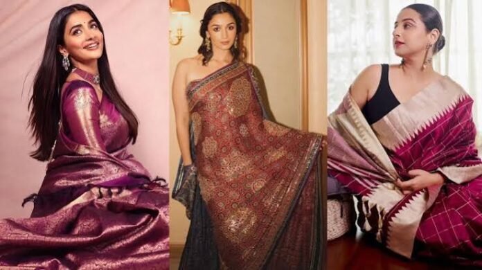 handloom sarees Bollywood fashion