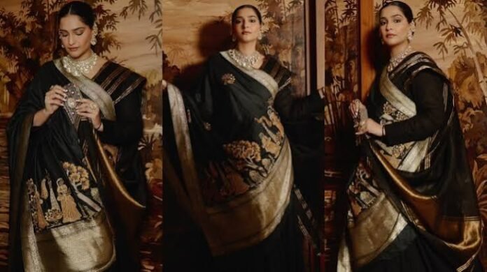 Sonam Kapoor black Anarkali